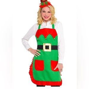 🆕 Christmas Elf Fabric Apron for Teens and Adults,